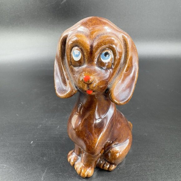 Vintage RedWare Pottery Dog Family Set 3 Made In Japan Figurines Decorative VTG - Picture 7 of 15